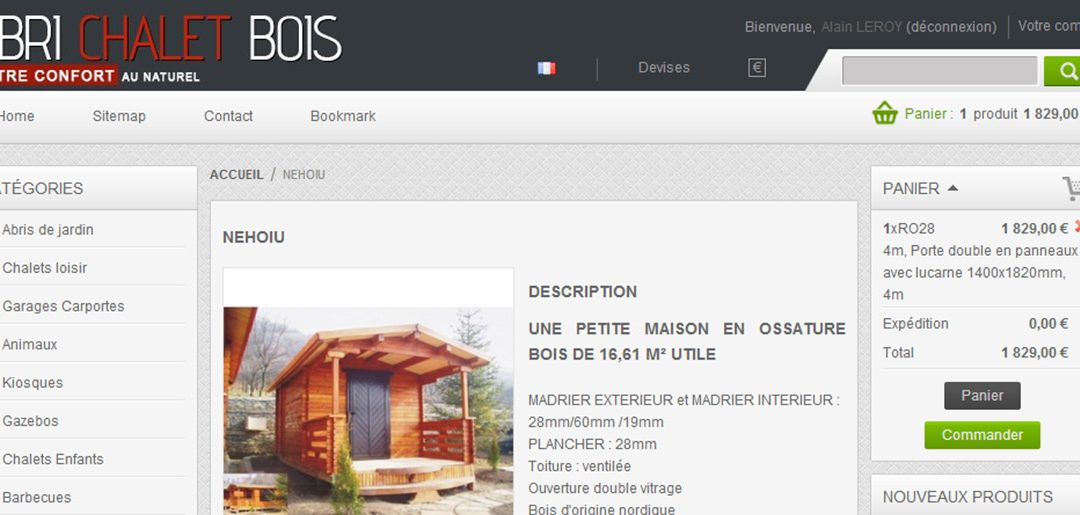 Abris Chalet Bois